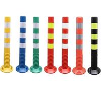 MYUYEE Traffic Delineator Post Delineator Cone 7 Pack Colorful Reflective Road Cones 30in Tall Traffic Delineator Posts for Construction/Maintenance Zones/Parking,