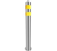MYUYEE Traffic Delineator Post Delineator Safety Cone Post Stainless Steel Traffic Delineator Post with Base Strong Parking Poles Traffic Safety Bollard for,Height 100cm/39.3in-6Pcs