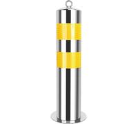 MYUYEE Traffic Delineator Post Delineator Safety Cone Post Stainless Steel Traffic Delineator Post with Base Strong Parking Poles Traffic Safety Bollard for,Height 50cm/19.6in-6Pcs