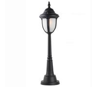 MYUYEE Vintage Rustic Path Light European E26 Outdoor Landscape Path Lights Frosted Glass Bollard Lighting Fixture Die-Casted Aluminum Waterproof Exterior Floor Lamp,