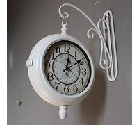 MYUYEE Wall Clock, Vintage Double Sided Classic Victorian Design Paddington Station Clock,Weatherproof casing,Premium Metal Materials,for Garden Outdoor Home,B (B)