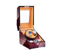 MYUYEE Watch Winder Automatic Watch Winder Box 2+3 With Led Light Wood Shell Piano Paint Exterior 4 Rotation Modes Quite Motors (C-A)
