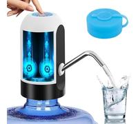 Myvision Water Dispenser for 5 Gallon Bottle,Portable USB Charging Electric Water Pump, Drinking Water Jug Pump for Home, Kitchen, Living Room, Office,Camping,Universal for 3-5 Gallon (White)