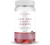 Myvitamins Hair, Skin and Nails Gummies - Biotin Hair Growth, Zinc & Vitamin C - Hair Vitamins for Women & Men - Hair Growth & Skin Support - Strawberry Gummies - 60 Vegan Chewable Supplements