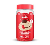 Myvitamins Kids Multivitamin Gummies - Strawberry Flavour Gummies with 8 Essential Vitamins - Vitamin C, D3, B6 & A - Daily Immune & Eye Support for Children - 30 Count