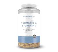 Myvitamins Turmeric & BioPerine Capsules | 1000mg High Strength Turmeric with 10mg Black Pepper Extract | Supports Joint & Liver Health | Vegan-Friendly | 60 Capsules | 30 Servings