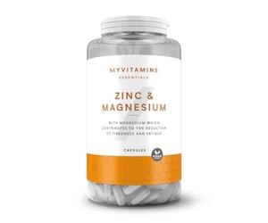 Myvitamins Zinc & Magnesium Capsules | High-Strength Blend with Vitamin B6 | Supports Immunity, Energy, Testosterone & Bone Health | 90 Vegan Friendly Capsules