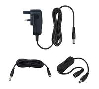 myVolts 9V power supply adaptor compatible with Electro-Harmonix 720 Stereo Looper Effects pedal - UK plug - with Extension and Inline Switch