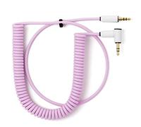 MyVolts Candycord OP-1 / OP-Z Special audio cable, straight mini jack to angled mini jack, curly 65cm to 90cm, Jellybean Purple colour