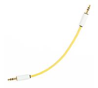 MyVolts Candycord PO-400 Special audio cable, straight mini jack to straight mini jack, 15cm, Pineapple Yellow colour, perfect for Teenage Engineering PO-400