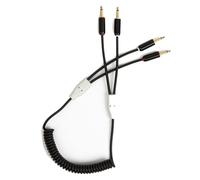 MyVolts Candycords 2 x 3.5mm Jack Coiled Cable - 40cm Liquorice
