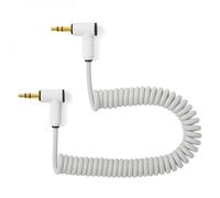 MyVolts Candycords 3.5mm Angled Jack Coiled Cable 20cm Grey