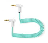 MyVolts Candycords 3.5mm Angled Jack Coiled Cable 20cm Mint Green