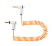 MyVolts Candycords 3.5mm Angled Jack Coiled Cable 20cm Peach