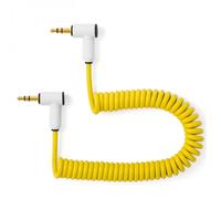MyVolts Candycords 3.5mm Angled Jack Coiled Cable 20cm Yellow