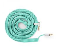 MyVolts Candycords 3.5mm Straight to Angled Coil Cable Mint Green