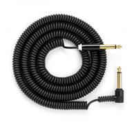 MyVolts Candycords 6.35mm Straight-Angled Coiled Cable 100cm Black