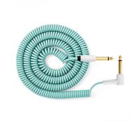 MyVolts Candycords 6.35mm Straight-Angled Coiled Cable 100cm Mint