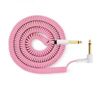 MyVolts Candycords 6.35mm Straight-Angled Coiled Cable 100cm Pink