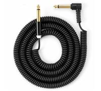 MyVolts Candycords 6.35mm Straight-Angled Coiled Cable 100cm Black