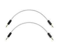 MyVolts Candycords Halo 3.5mm Cable 2-Pack - 15cm Powder Grey