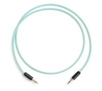 MyVolts Candycords Halo LED patch cables 2-pack, straight mini mono jack to straight mini mono jack, 50cm, Mint Green