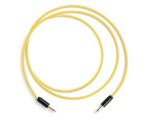 MyVolts Candycords Halo LED patch cables 2-pack, straight mini mono jack to straight mini mono jack, 80cm, Pineapple Yellow