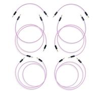 MyVolts Candycords Halo LED patch cables 8-pack, straight mini mono jack to straight mini mono jack, 2x15cm 2x30cm 2x50cm 2x80cm, Jellybean Purple