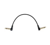 MyVolts Candycords Pedal 6.35mm Angled Cable - 10cm Liquorice Black
