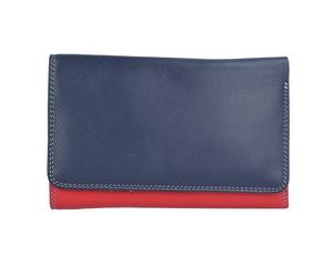 Mywalit Medium Tri-fold wallet I leather 14 cm blue