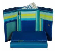 Mywalit Medium Tri-fold wallet I leather 14 cm blue