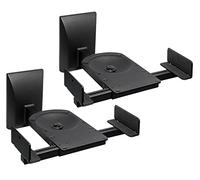 mywall HB5L HB 5L Speaker Wall Bracket Adjustable Tilt+Swivel without Tools 25kg Black 1 Pair