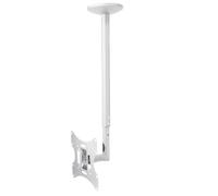 myWall HL4-2WL Height-Adjustable Ceiling Mount for Flat Screen TVs 23-42 Inches (58-107 cm) up to 30 kg White