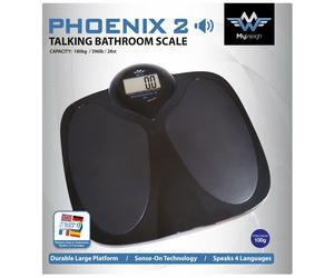MyWeigh Phoenix Talking Bathroom Scale Blind Partially Sighted 28st/396lb/180kg