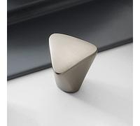 Myxekllo Brushed Nickel Cabinet Knob, Zinc Alloy Triangle Cabinet Dresser Drawer Knobs Hardware Handle Kitchen Cupboard Knobs Small Knobs 4 Pack Silver Cabinet Knobs