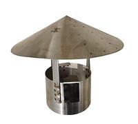 MYXJGNAIY Chimney Cowl Cap, Stainless Steel Bird Guard Top, Suitable for All Fuel Types, Rain and Snow Cover Pot, Flue Protector for 10-30Cm Pipefit,24cm