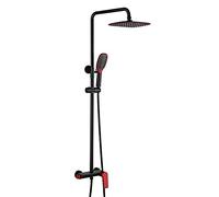 MYXJGNAIY Rain Shower System with Bathtub Faucet Adjustable Handheld Shower Set Gray Shower Combo with Slide Bar Modern Bathroom Fixture for Ultimate Relaxation