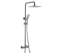 MYXJGNAIY Shower System with Bathtub Rain Shower Head Adjustable Handheld Shower Combo Gray Easy Install Modern Design Luxury Bathroom Fixture Complete Set