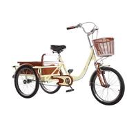 MYXJX adult tricycle, Tricycle Adult 3 Wheel Bikes,20in Adult Tricycle Non-skid Tire 3 Wheel Bikes With Shopping Basket Single Speed Bicycle For Parents To Pick Up & Drop Cycling Pedalling