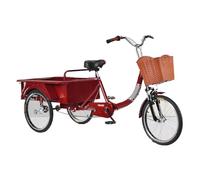 MYXJX adult tricycle, Tricycle For Adults, Tricycle Bicycle With 3 Wheels,20 Inchs Single Speed Cruiser Trike With Large Basket, Heavy Duty 3 Wheel Bike For Adult,for Recreation, Shopping(M)(M)