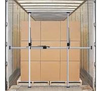 MYXJX cargo bar, Aluminum Cargo Bar Ratcheting Load Lock 1 2 3 4 Pieces, Adjustable Stabilizer Light Duty Round Tube with Anti-Slip Mats(3pc,From 7.7ft/2.35m to 8.9ft/2.73m)