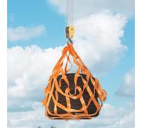 MYXJX cargo net, 1.5m/5ft Cargo Lifting Nets, Safety Lifting Net Straps, Cargo Hanging Net, Flat Polyester Sling Hoisting Nets(Load 500kg/1102lbs)