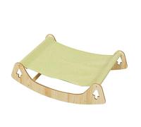MYXJX cat hammock, Indoor pet cat Swing bed, Solid wood Cat dog Shelves and Perches, Comfortable and breathable linen mat