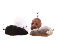 MYXJX cat toys, Cat Toys Clockwork Spring Power Plush Mouse Toy Motion Rat Dog Playing Pets Interactive 4Pcs