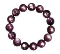 MYXJX crystal bracelet, Handmade Elastic Healing Amethyst Gemstone Beaded Bracelet for Birthday Christmas Valentines,14~14.8mm(8~9mm)