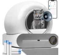 MYXJX dog dryer, 89L Large XXL Cat Litter Box with Infrared Detector and Weight Sensors, App Control Space Saving Design Closed(A)