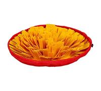 MYXJX dog toys, Yellow Washable Training Blanket Interactive Round Sniffing Pad Feeding Mat Piecing Multi Color Dog Toys Chew 1Pcs