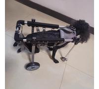 MYXJX dog wheelchair, Pets Mobility Aids, 4-wheel Pet Wheelchairs w/Adjustable, Metal Assisted Walk Cart for Doggies Hind Limb Paralysis(L)