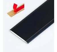 MYXJX door threshold strip, Self Adhesive Aluminum Floor Edge Trim Strip - Gold Transition Cover for Doorway and Flat Seam Transition (5cm)(Black,5cm)