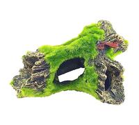 MYXJX fish tank decorations, Moss Tree House Resin Cave Fish And Shrimp Hiding Landscaping Tank Decoration 1Pcs 01(2)